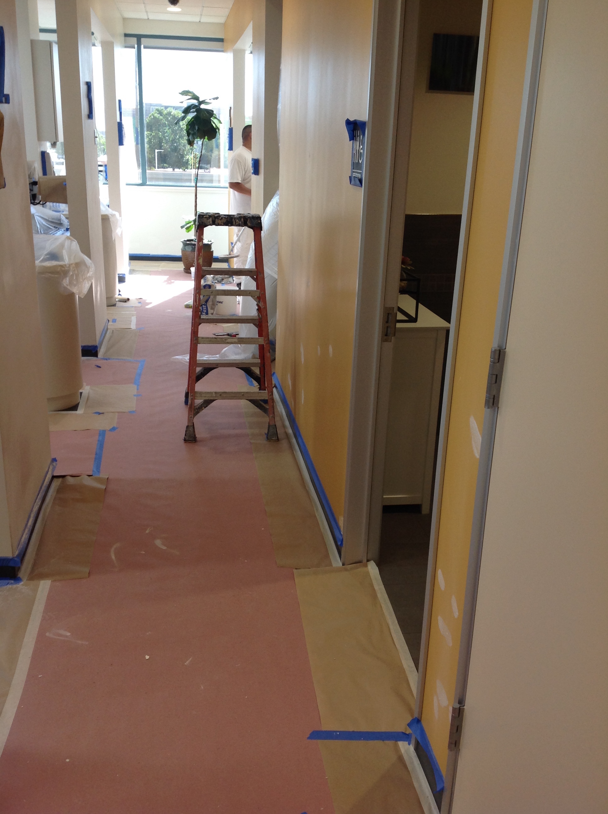 before stage of interior dentist building